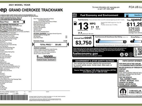 Used 2021 Jeep Grand Cherokee Trackhawk image 8