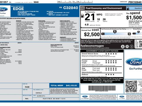 Used 2015 Ford Edge Titanium w/ Technology Package FWD image 3