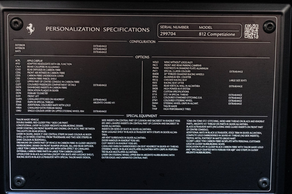 Certified 2023 Ferrari 812 Competizione RWD image 61