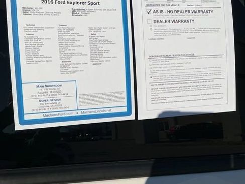 Used 2016 Ford Explorer Sport w/ Equipment Group 401A image 6