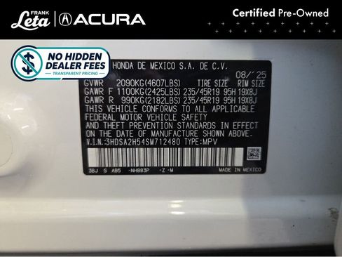Certified 2025 Acura ADX A-Spec AWD/4WD image 27
