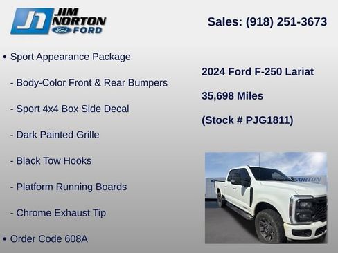 Used 2024 Ford F250 Lariat w/ Sport Appearance Package AWD/4WD image 11