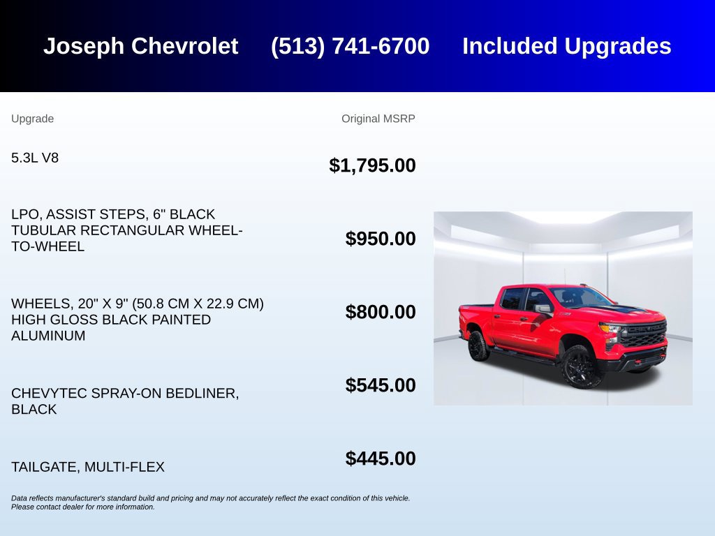 Used 2025 Chevrolet Silverado 1500 Custom Trail Boss AWD/4WD image 6