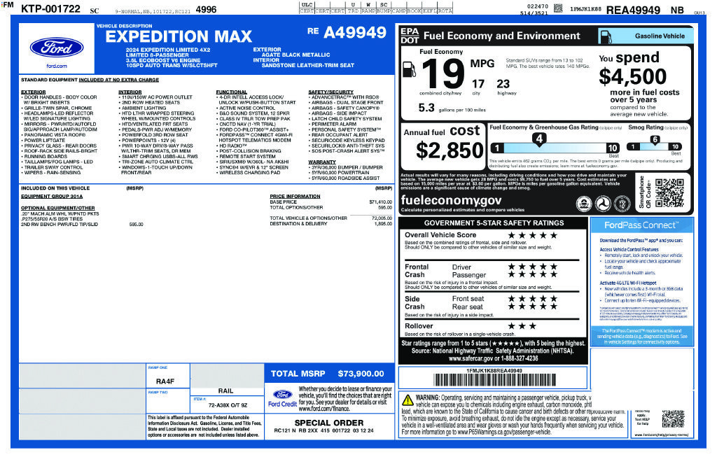 Used 2024 Ford Expedition Max Limited RWD image 22