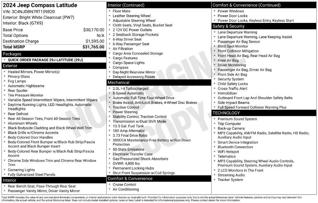 Used 2024 Jeep Compass Latitude AWD/4WD image 25