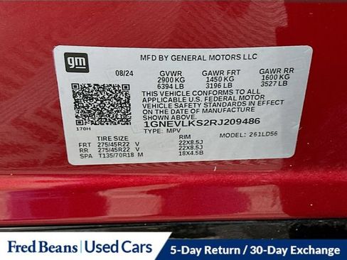 Certified 2024 Chevrolet Traverse RS AWD/4WD image 35