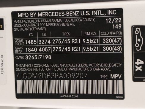 Certified 2023 Mercedes-Benz EQS 450+ SUV image 19