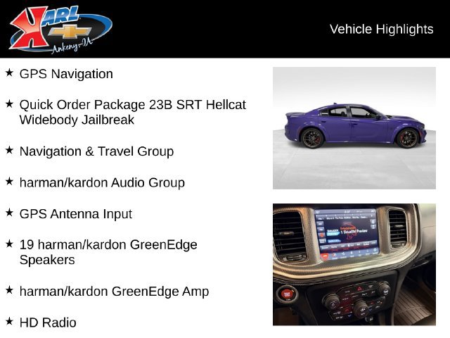 Used 2023 Dodge Charger SRT Hellcat w/ Harman/Kardon Audio Group RWD image 2