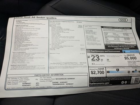 New 2026 Audi A6 Premium Plus image 18