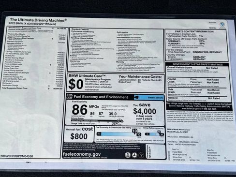 Used 2023 BMW iX xDrive50 w/ BMW I Signature Blue Package AWD/4WD image 5