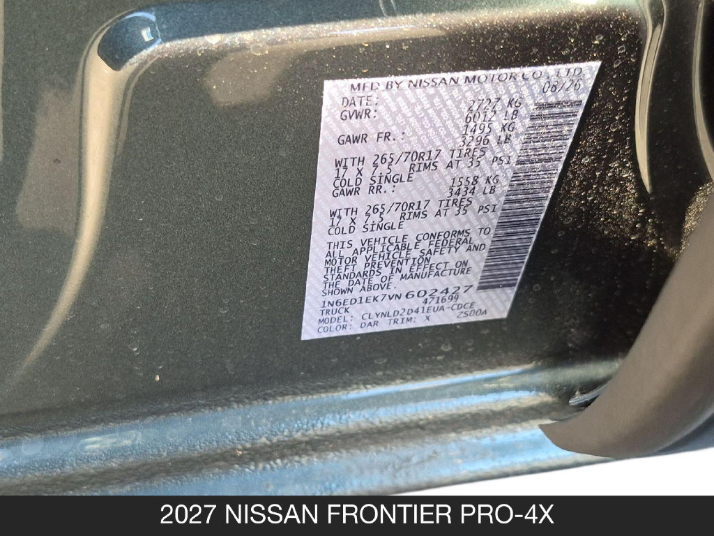 New 2027 Nissan Frontier PRO-4X w/ Pro Convenience Package AWD/4WD image 25