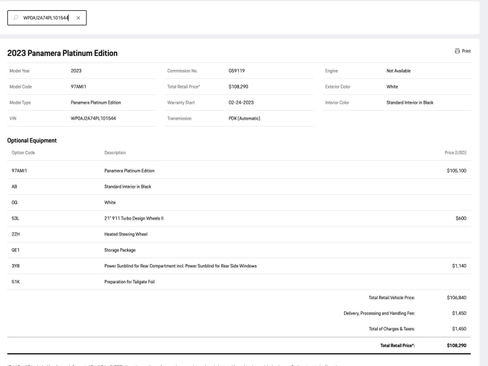 Certified 2023 Porsche Panamera Platinum Edition image 33