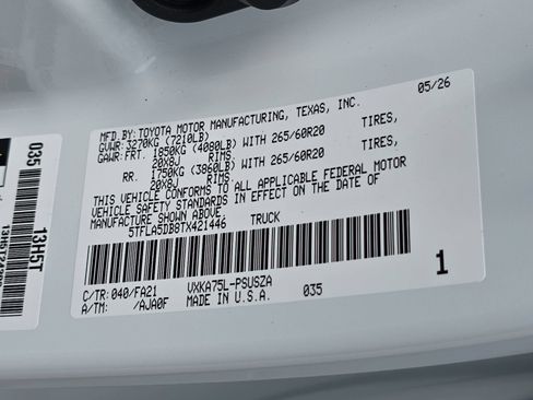 New 2026 Toyota Tundra SR5 AWD/4WD image 34