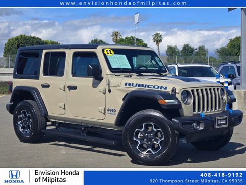 Used 2022 Jeep Wrangler Unlimited Rubicon 4xe w/ Cold Weather Group AWD/4WD image 1