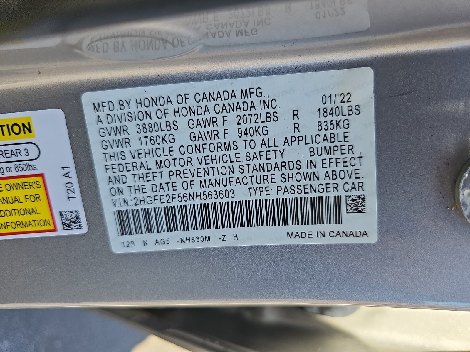 Used 2022 Honda Civic Sport image 16
