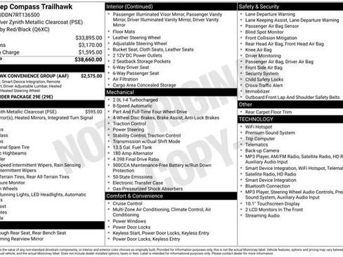 Used 2024 Jeep Compass Trailhawk w/ Trailhawk Convenience Group AWD/4WD image 33