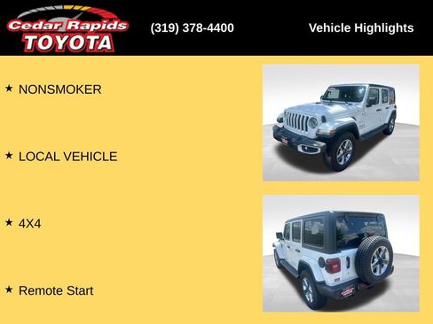 Used 2019 Jeep Wrangler Unlimited Sahara w/ LED Lighting Group AWD/4WD image 16