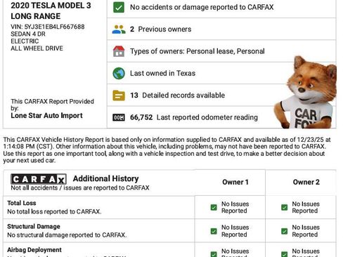 Used 2020 Tesla Model 3 Long Range image 2