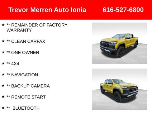 Used 2024 Chevrolet Colorado Trail Boss w/ Technology Package AWD/4WD image 7