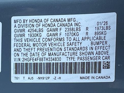Used 2026 Honda Civic Sport Touring image 32