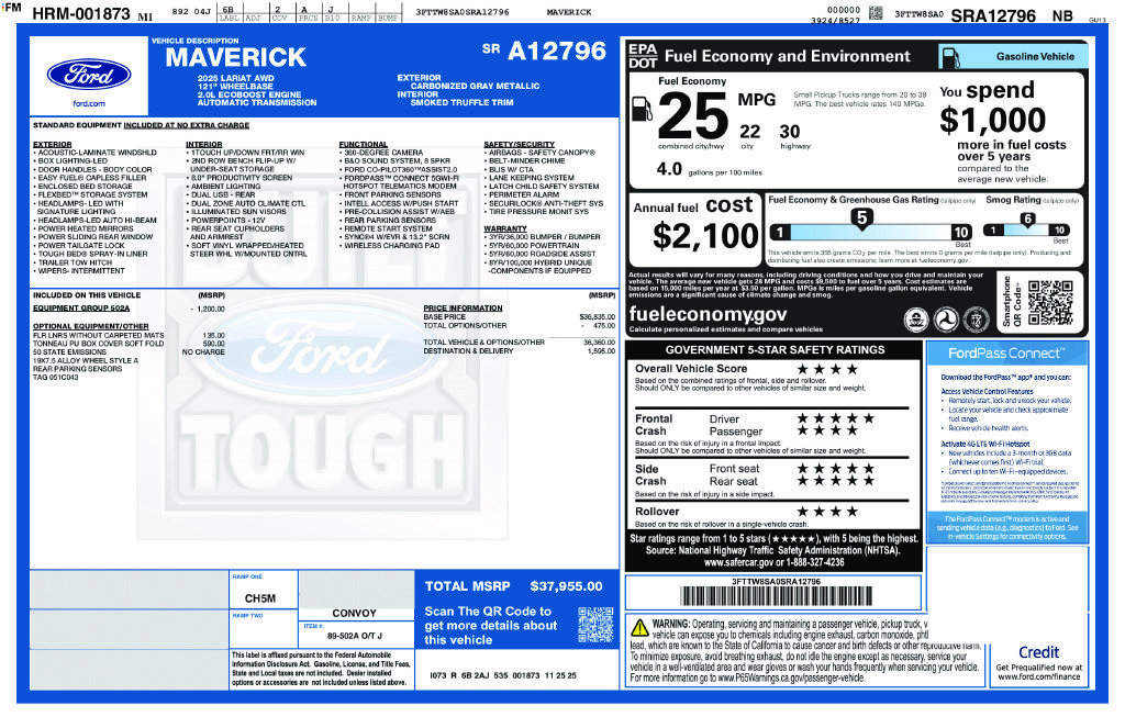Used 2025 Ford Maverick Lariat AWD/4WD image 9