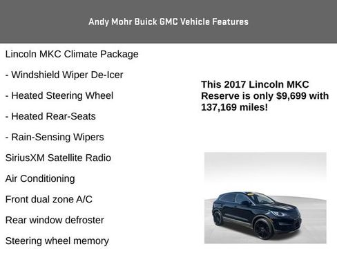 Used 2017 Lincoln MKC Reserve w/ Lincoln MKC Climate Package AWD/4WD image 8