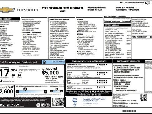 Used 2023 Chevrolet Silverado 1500 Custom Trail Boss w/ LPO, Dark Essentials Package image 8