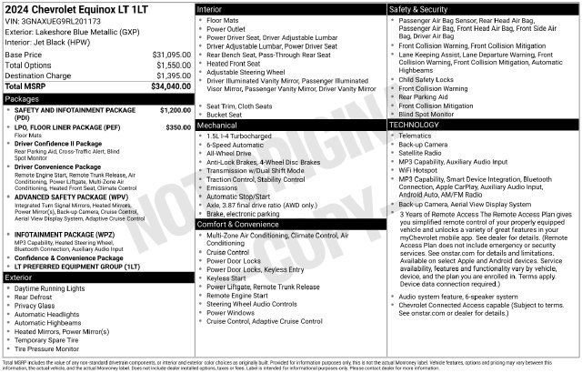 Certified 2024 Chevrolet Equinox LT AWD/4WD image 6