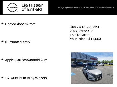 Used 2024 Nissan Versa SV w/ Trunk Package FWD image 15