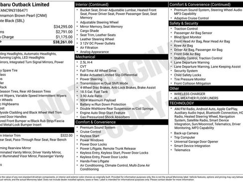 Used 2022 Subaru Outback Limited image 36