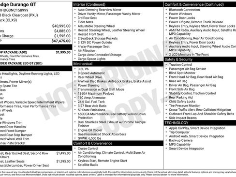 Used 2022 Dodge Durango GT w/ Blacktop Package RWD image 6