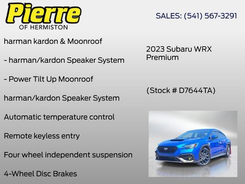 Used 2023 Subaru WRX Premium AWD/4WD image 6