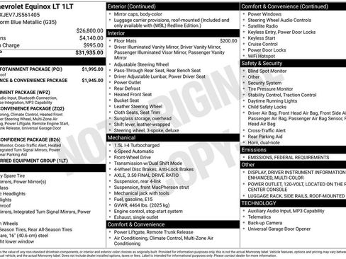 Used 2018 Chevrolet Equinox LT w/ Sun & Infotainment Package image 36