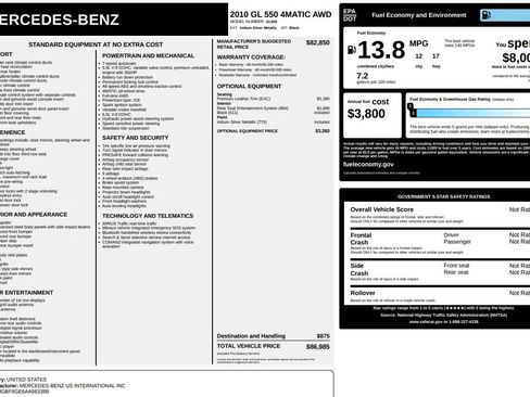 Used 2010 Mercedes-Benz GL 550 4MATIC image 66