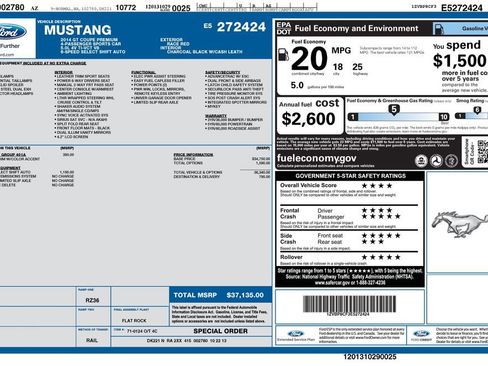Used 2014 Ford Mustang GT Premium w/ Equipment Group 401A RWD image 29