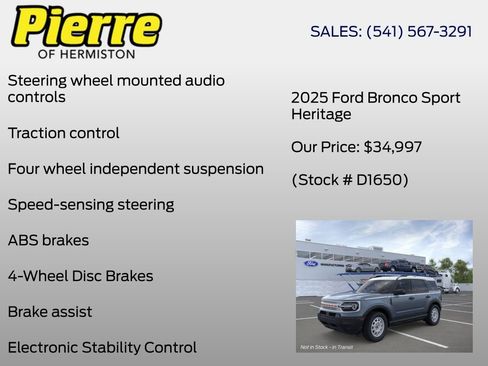 New 2025 Ford Bronco Sport Heritage AWD/4WD image 12