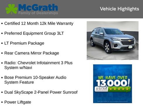 Used 2023 Chevrolet Traverse LT w/ LT Premium Package AWD/4WD image 6