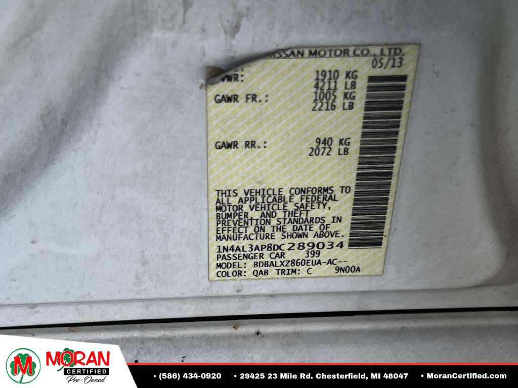 Used 2013 Nissan Altima 2.5 SL w/ 2.5 Moonroof Pkg FWD image 15