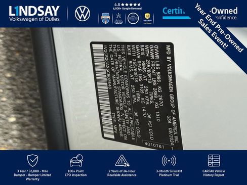 Certified 2025 Volkswagen Atlas Peak Edition SE image 28