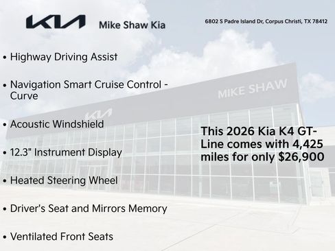 Certified 2026 Kia K4 GT-Line w/ GT-Line Premium Package FWD image 5