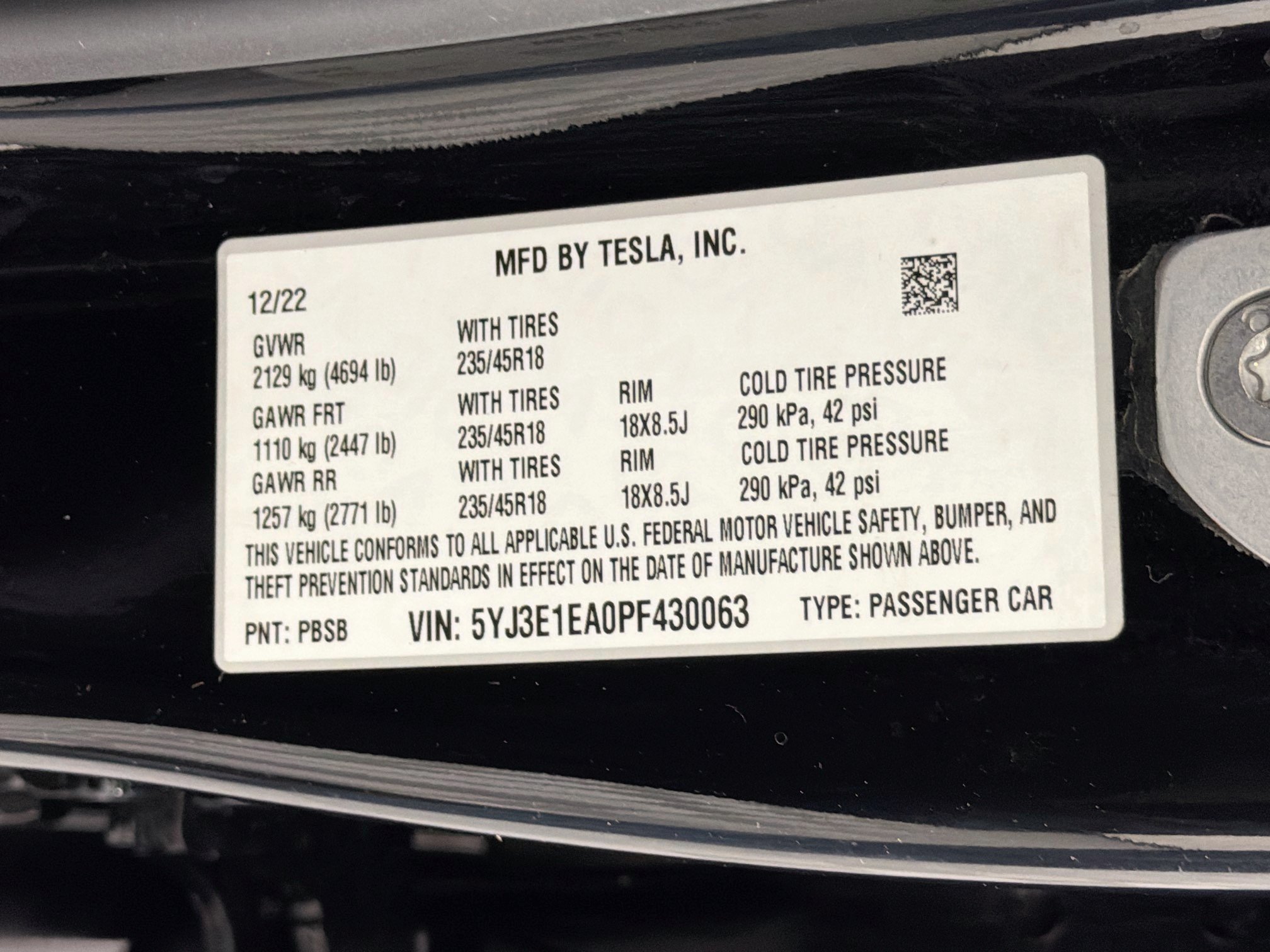Used 2023 Tesla Model 3 Standard Range RWD image 12