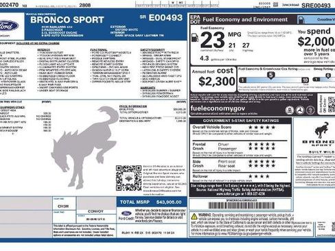 Certified 2025 Ford Bronco Sport Badlands w/ Badlands Tech Package AWD/4WD image 29