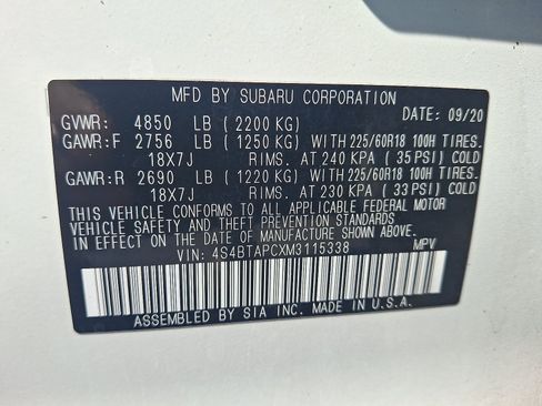 Used 2021 Subaru Outback Touring AWD/4WD image 26