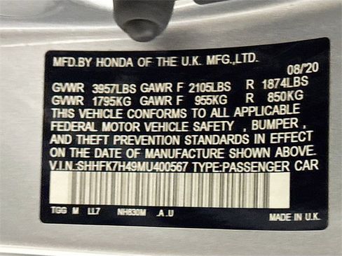 Used 2021 Honda Civic Sport image 29