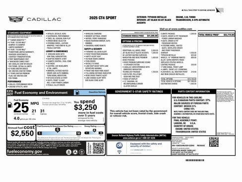 Used 2025 Cadillac CT4 Sport image 2