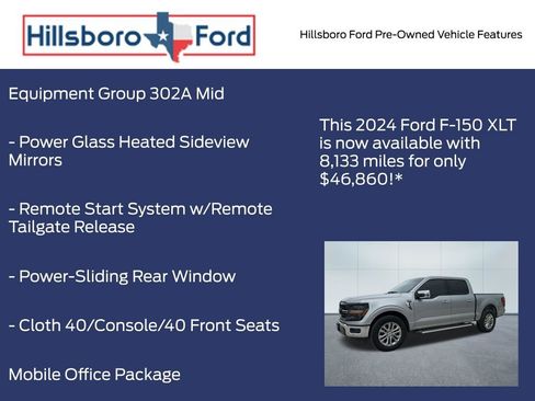 Used 2024 Ford F150 XLT w/ Equipment Group 302A MID RWD image 6