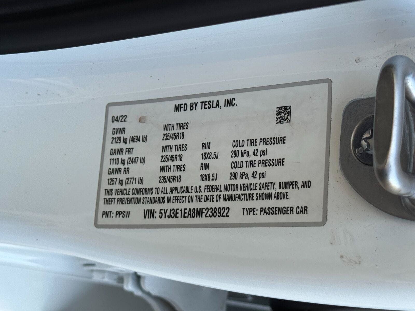 Used 2022 Tesla Model 3 Standard Range RWD image 43