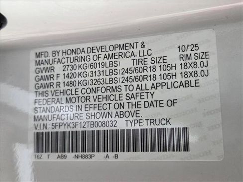 New 2026 Honda Ridgeline Sport image 17