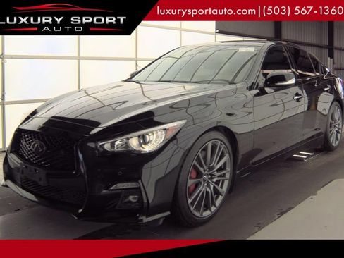 Used 2023 INFINITI Q50 Red Sport 400 w/ Black Opal Edition RWD image 1