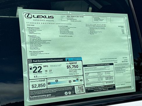 New 2026 Lexus IS 350 F Sport RWD image 28